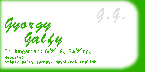 gyorgy galfy business card